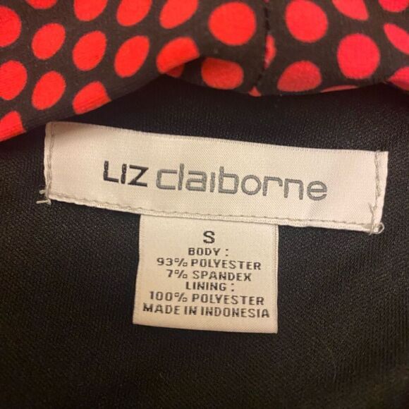 Liz Claiborne Faux Wrap Polka Dot Dress Size Small - Picture 8 of 11